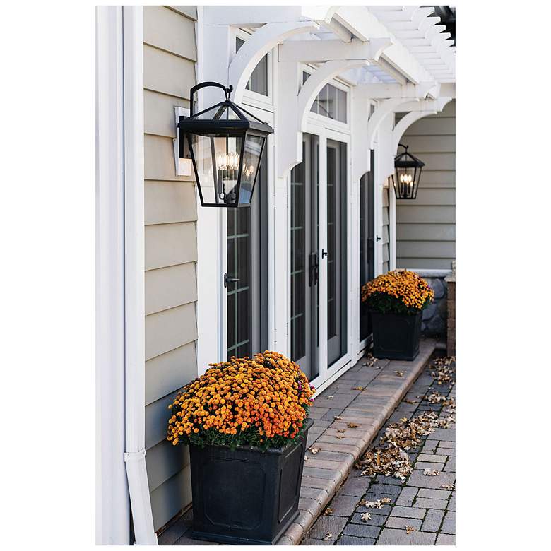 Image 7 Hinkley Alford Place 24" High Black Lantern Outdoor Wall Light more views