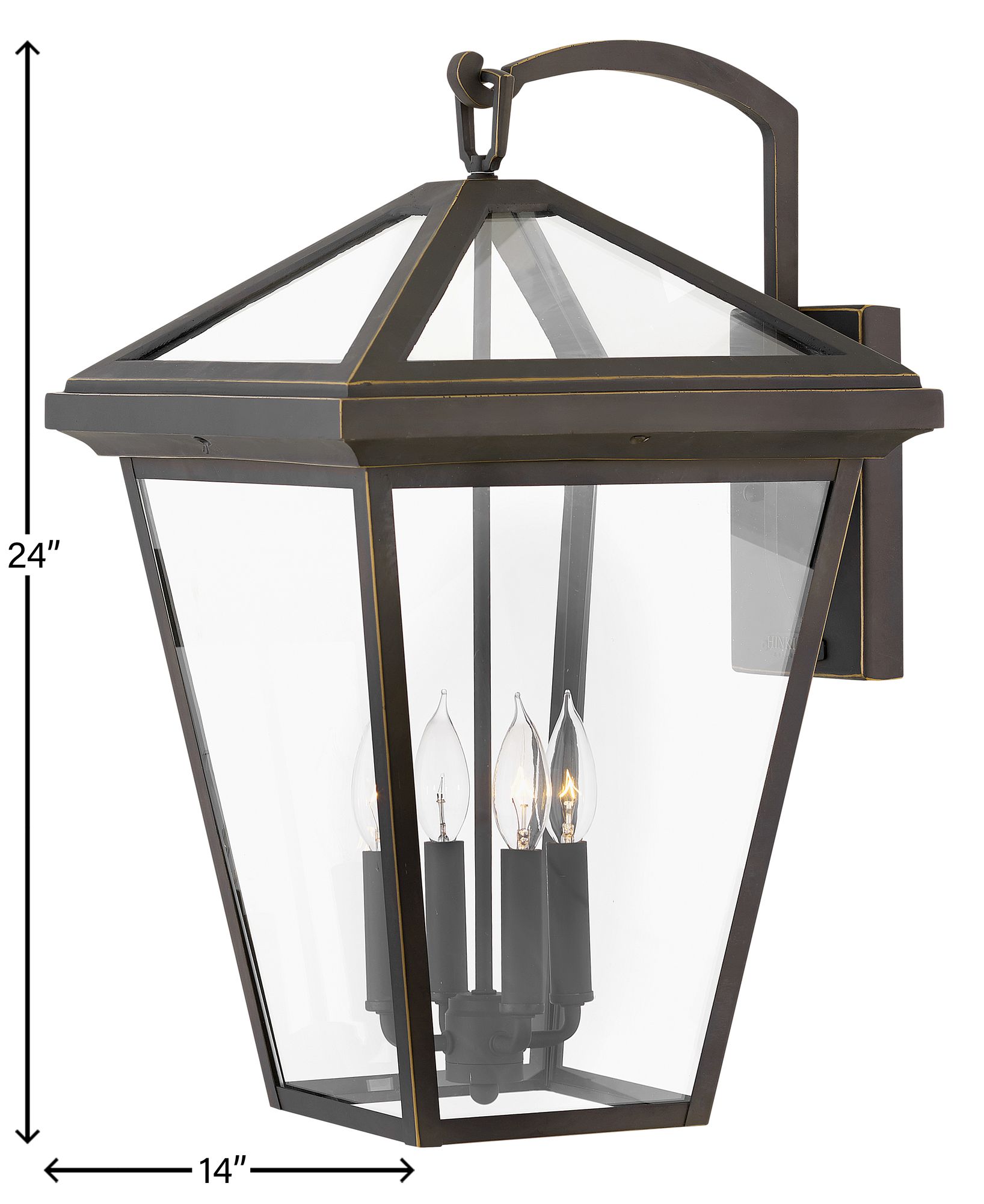 Hinkley Alford Place 24" High Oil-Rubbed Bronze Outdoor Wall Light