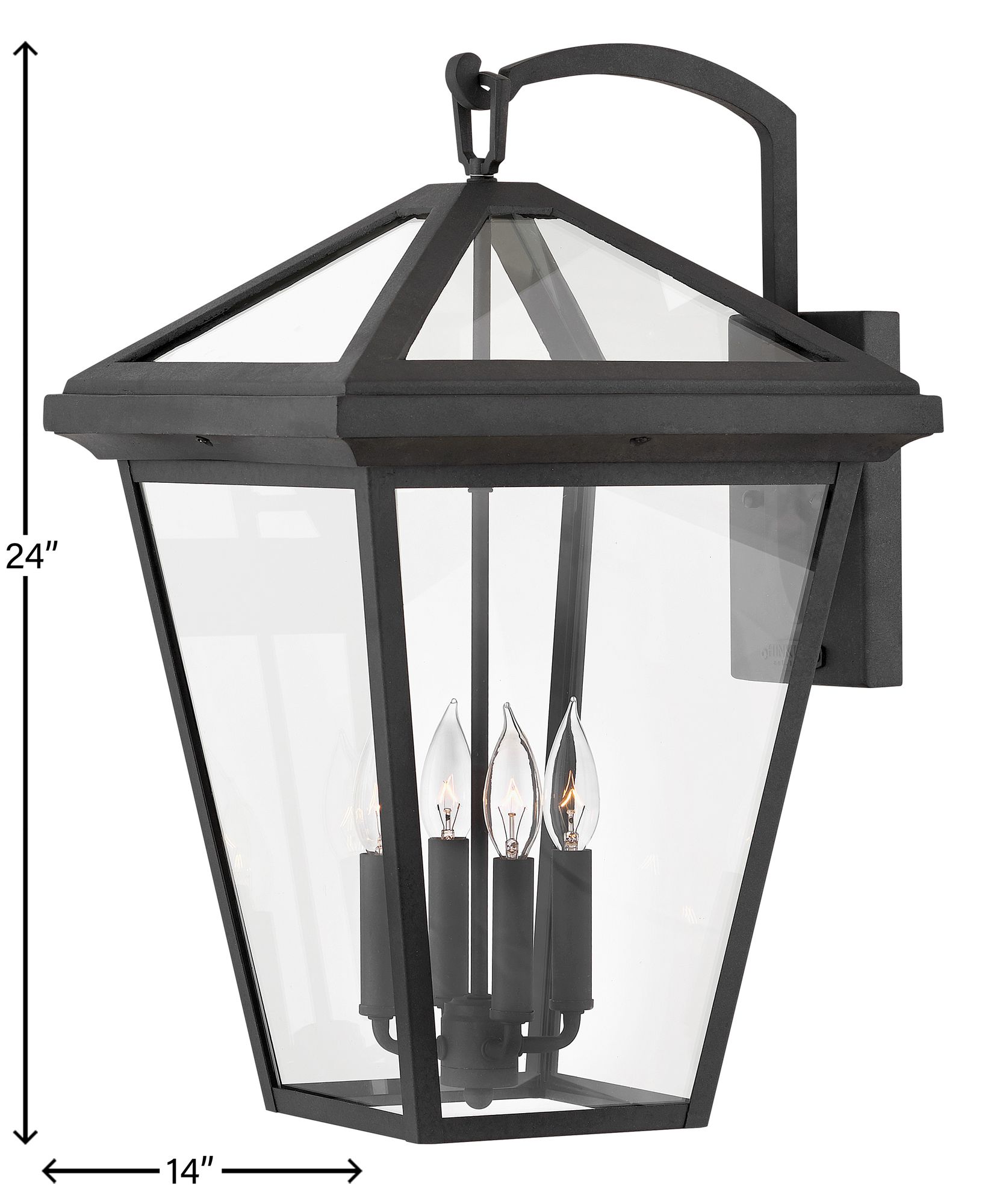 Hinkley Alford Place 24" Museum Black Outdoor Wall Light