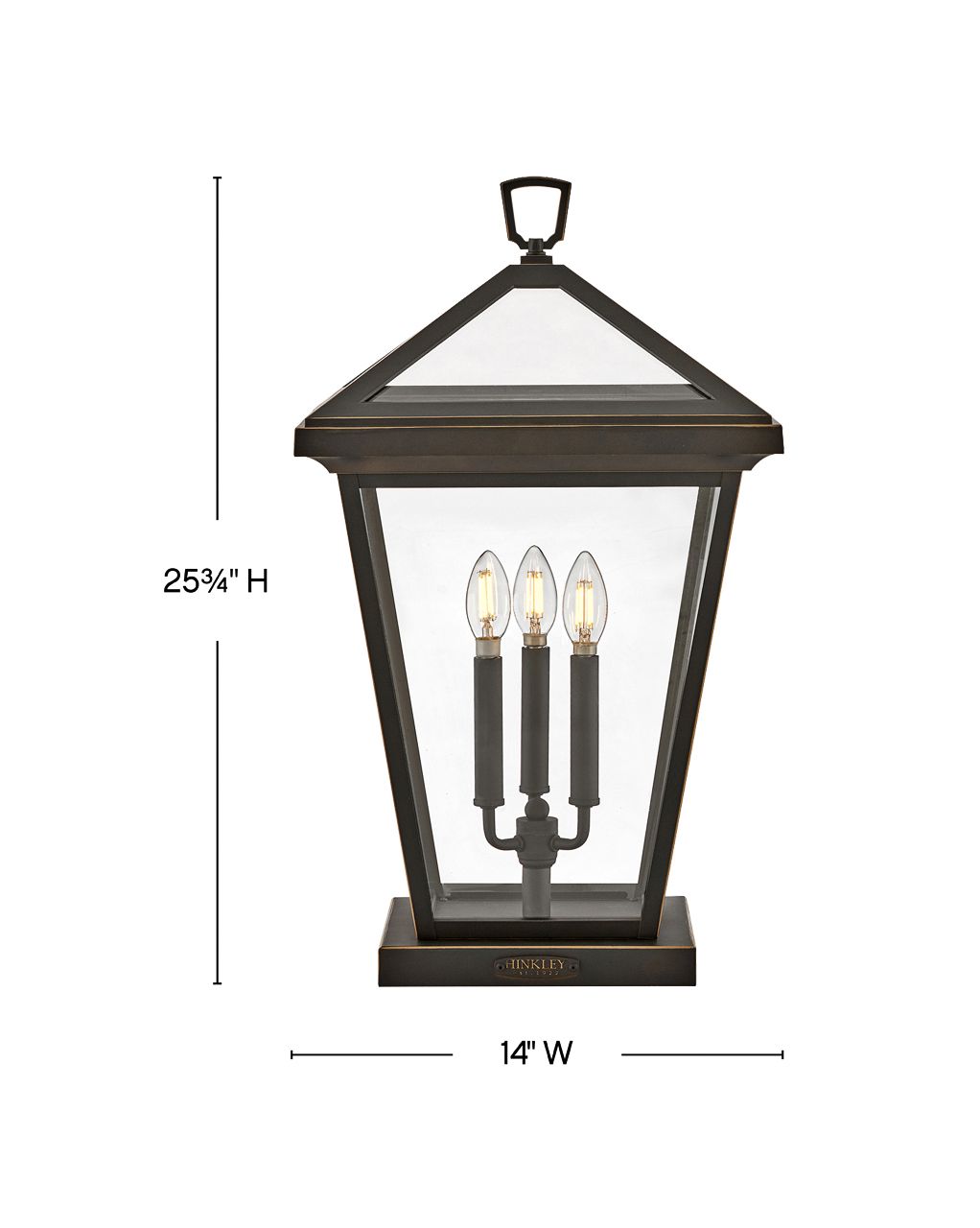 Hinkley Alford Place 25 3/4" Oil-Rubbed Bronze Pier Mount Light