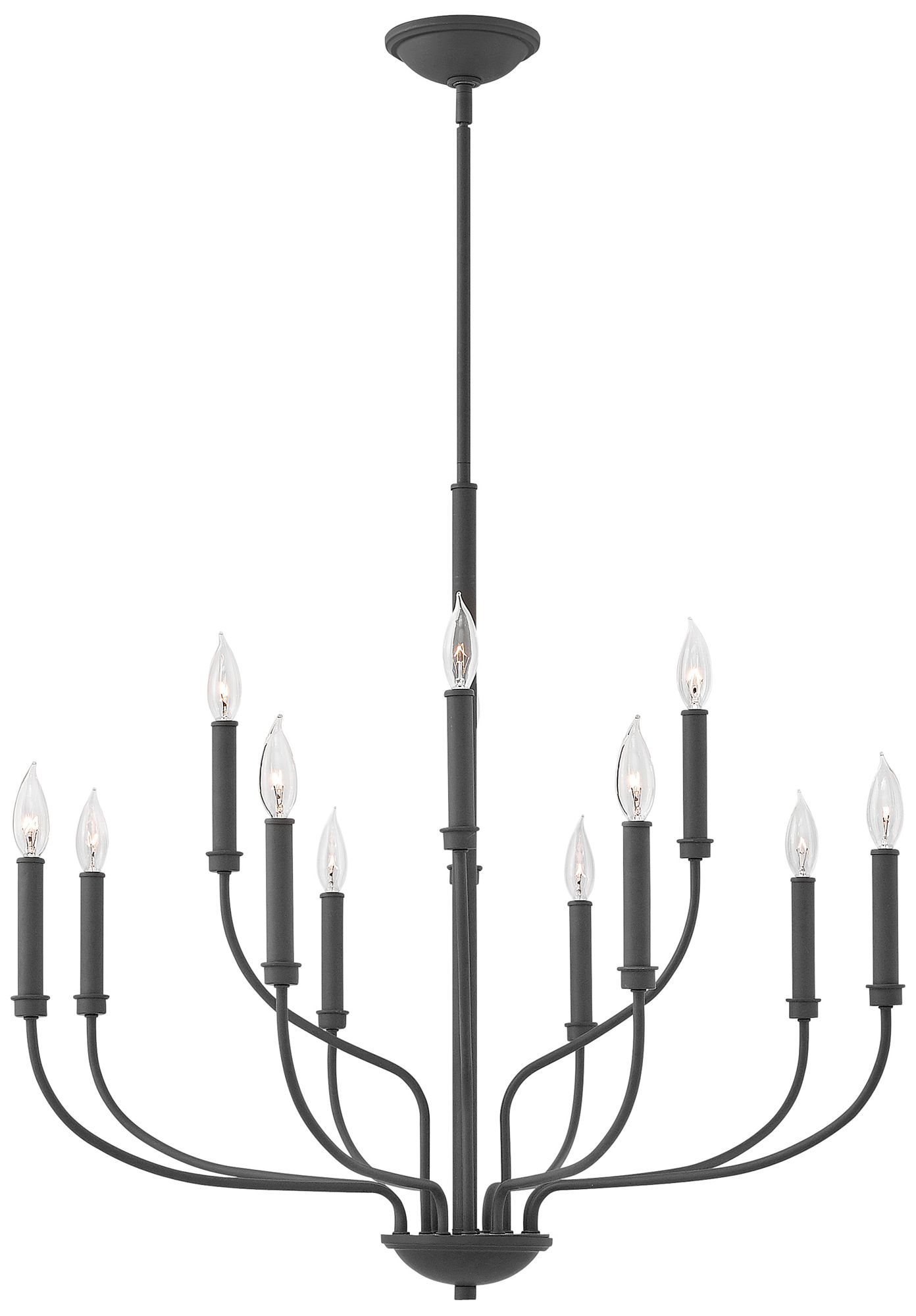 Thumbnail2 of Hinkley Alister 32" Wide Two Tier Bronze Candelabra Chandelier more views