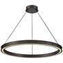 1_Hinkley Althea 38" Wide Satin Black LED Ring Chandelier