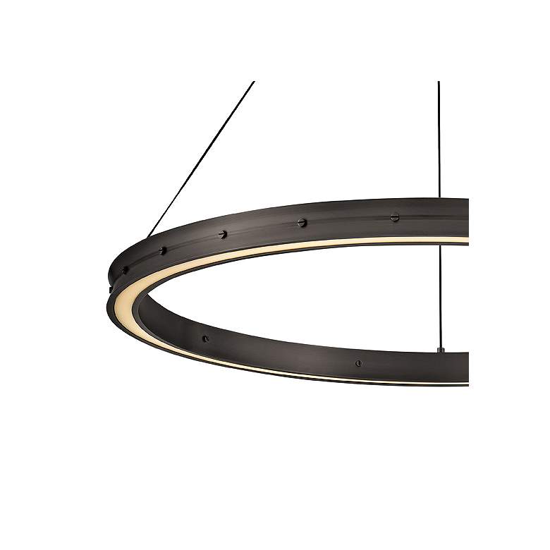 Image 2 Hinkley Althea 38" Wide Satin Black LED Ring Chandelier more views