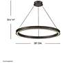 3_Hinkley Althea 38" Wide Satin Black LED Ring Chandelier more views