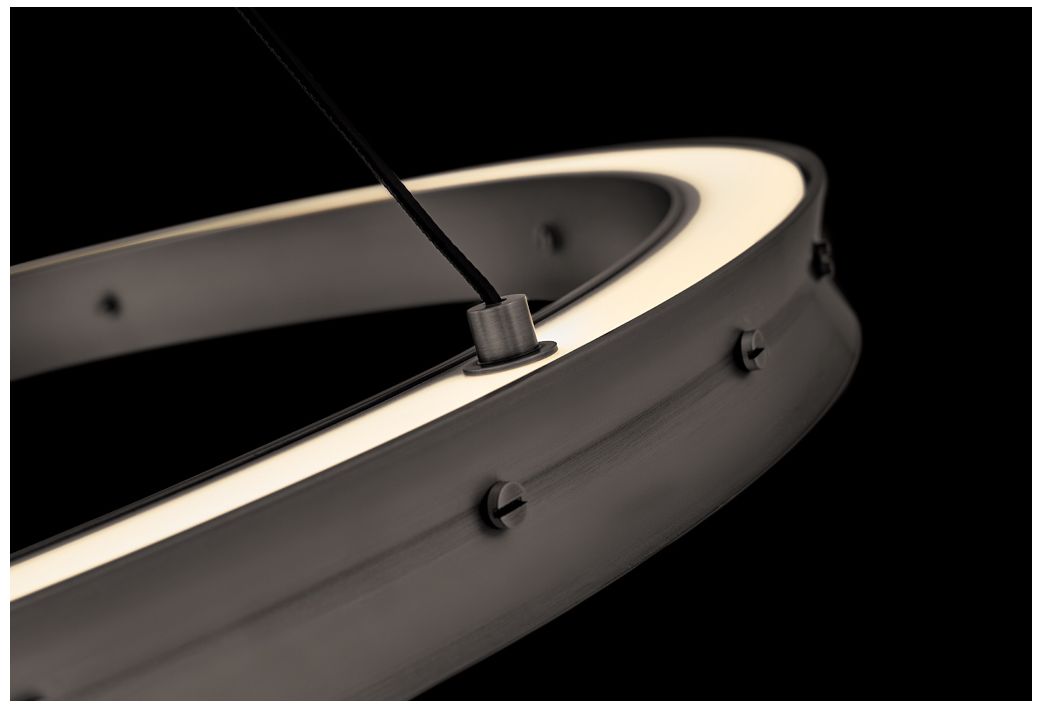 Hinkley Althea 38" Wide Satin Black LED Ring Chandelier