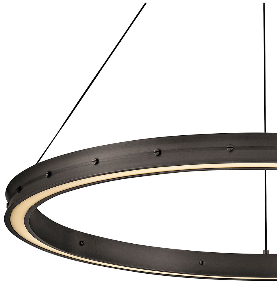 Hinkley Althea 38" Wide Satin Black LED Ring Chandelier