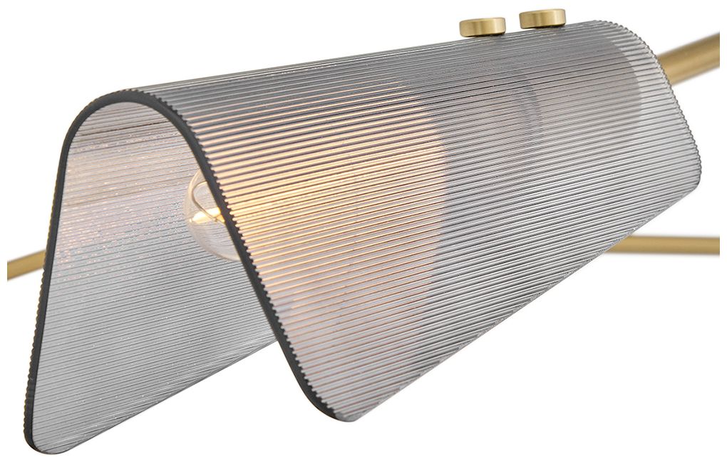 Image 3 Hinkley Altman Extra Large Low Profile Chandelier 80" Lacquered Brass more views