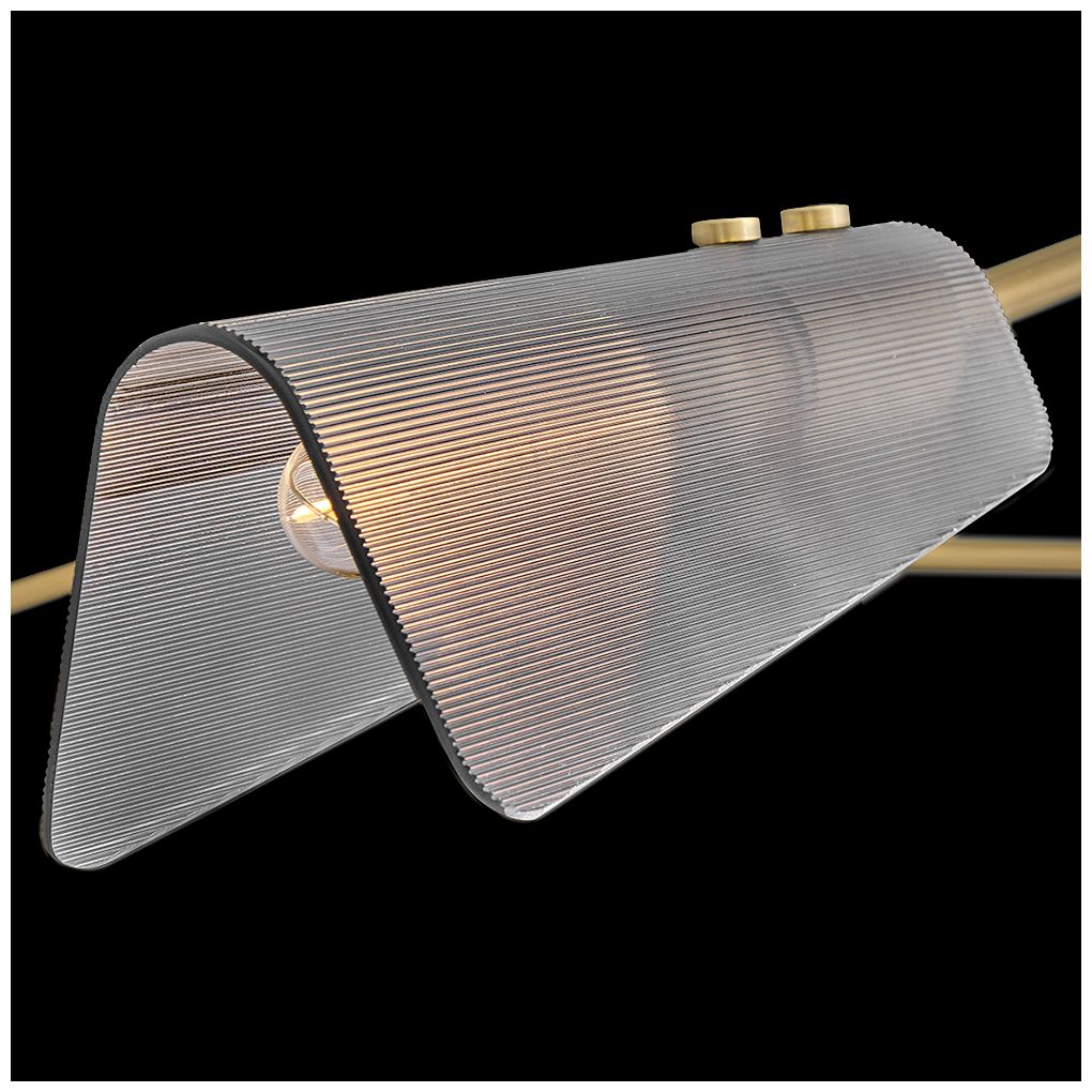 Image 4 Hinkley Altman Extra Large Low Profile Chandelier 80" Lacquered Brass more views