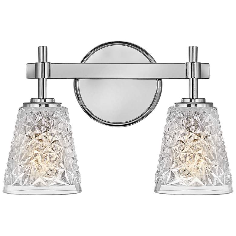 Image 1 Hinkley Amabelle 9 1/2" High Chrome 2-Light Wall Sconce