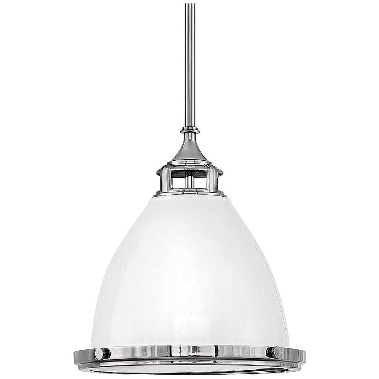 Image 1 Hinkley Amelia 13" Wide Polished White Pendant Light