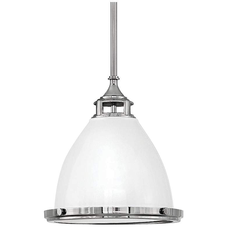 Image 1 Hinkley Amelia 13 inch Wide Polished White Pendant Light