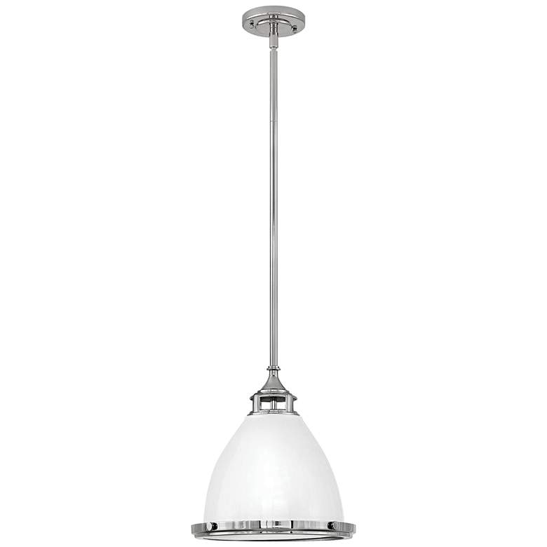 Image 2 Hinkley Amelia 13 inch Wide Polished White Pendant Light more views