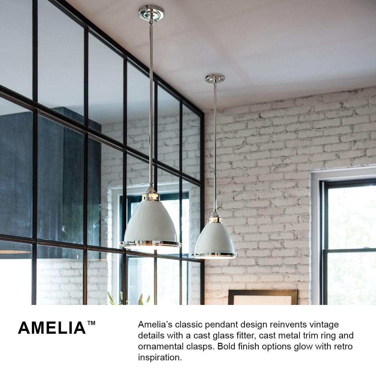 Hinkley Amelia 13" Wide Polished White Pendant Light