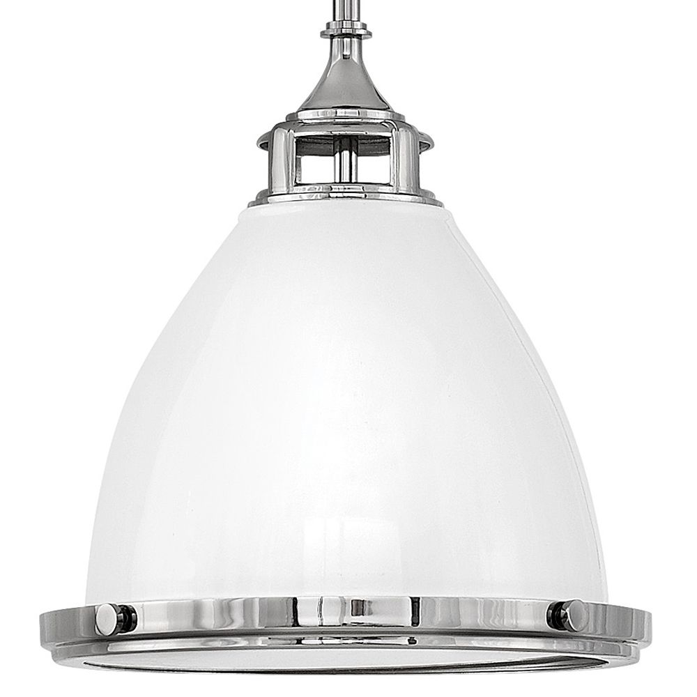 Image 5 Hinkley Amelia 13" Wide Polished White Pendant Light more views