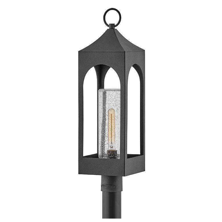 Image 2 Hinkley Amina 27 3/4" High Zinc and Seeded Glass Outdoor Post Light more views