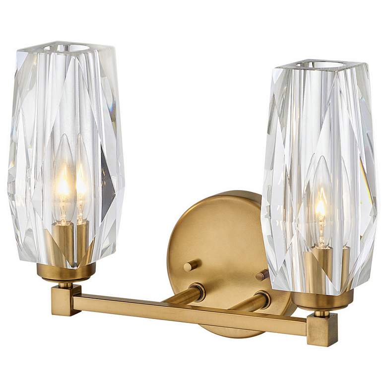 Image 3 Hinkley Ana 10 1/4" High 2-Light Modern Crystal and Brass Wall Sconce more views