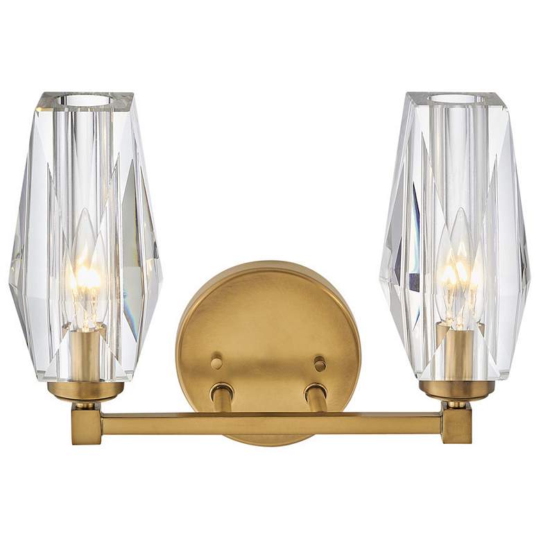 Image 6 Hinkley Ana 10 1/4" High 2-Light Modern Crystal and Brass Wall Sconce more views