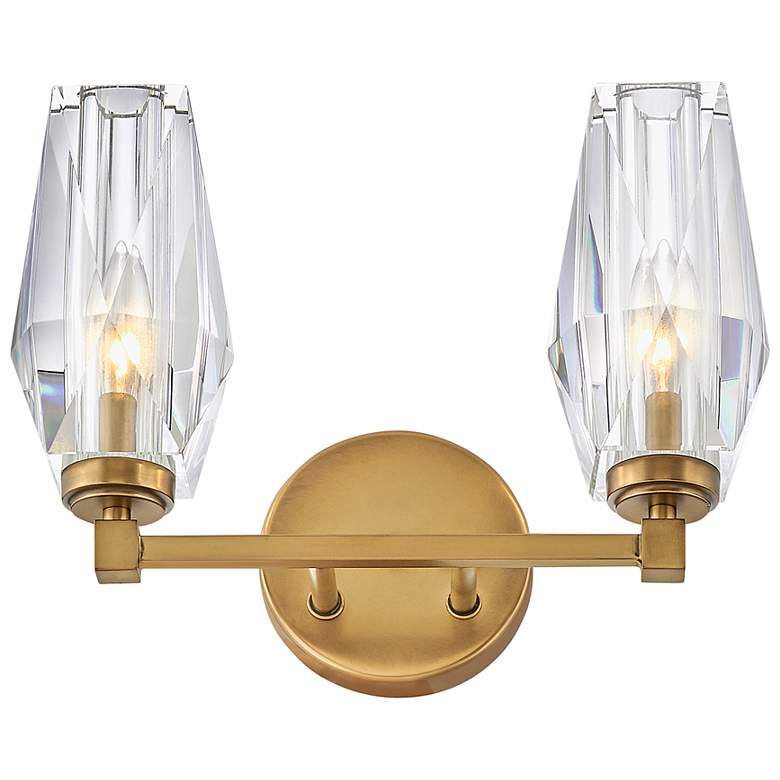 Image 7 Hinkley Ana 10 1/4" High 2-Light Modern Crystal and Brass Wall Sconce more views