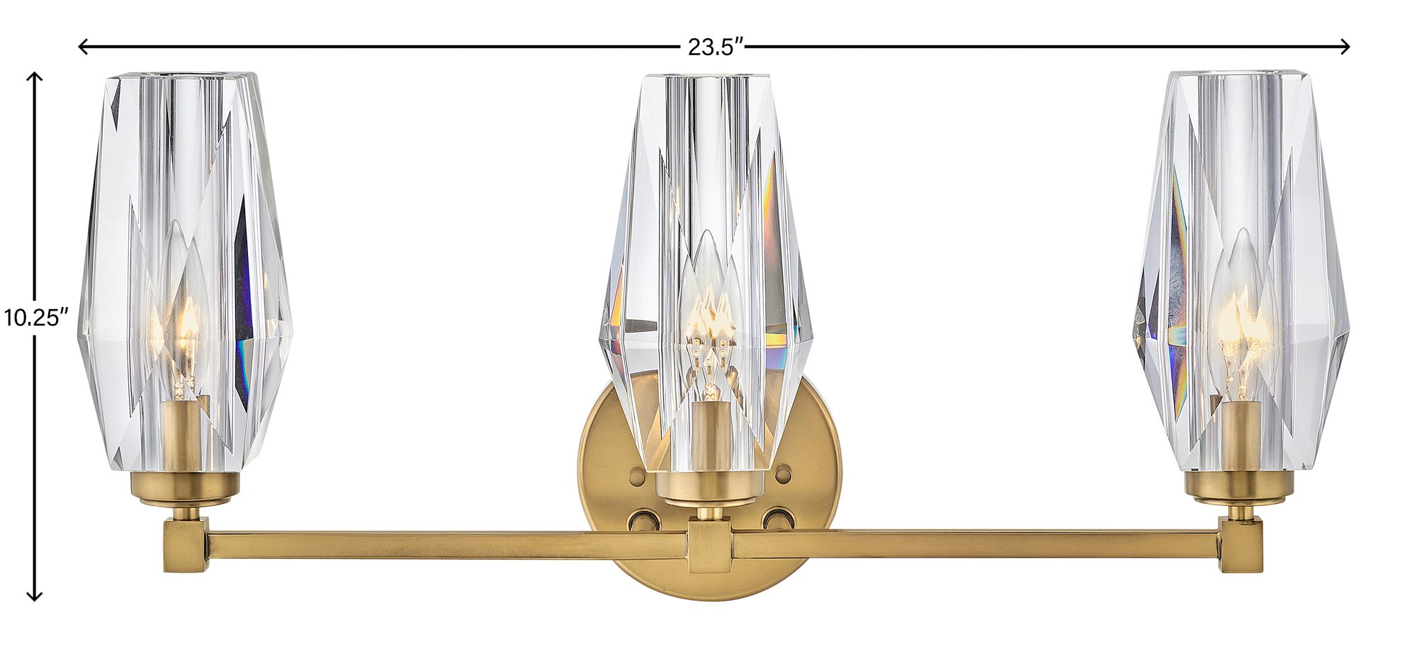 Hinkley Ana 23 1/2" Wide Heritage Brass 3-Light Bath Light