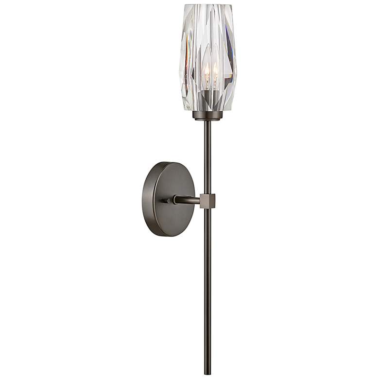 Image 1 Hinkley Ana 25 inch High Modern Black Oxide and Crystal Wall Sconce
