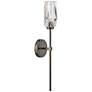 1_Hinkley Ana 25" High Modern Black Oxide and Crystal Wall Sconce
