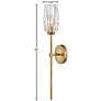 Hinkley Ana 25" High Modern Brass and Clear Faceted Glass Wall Sconce