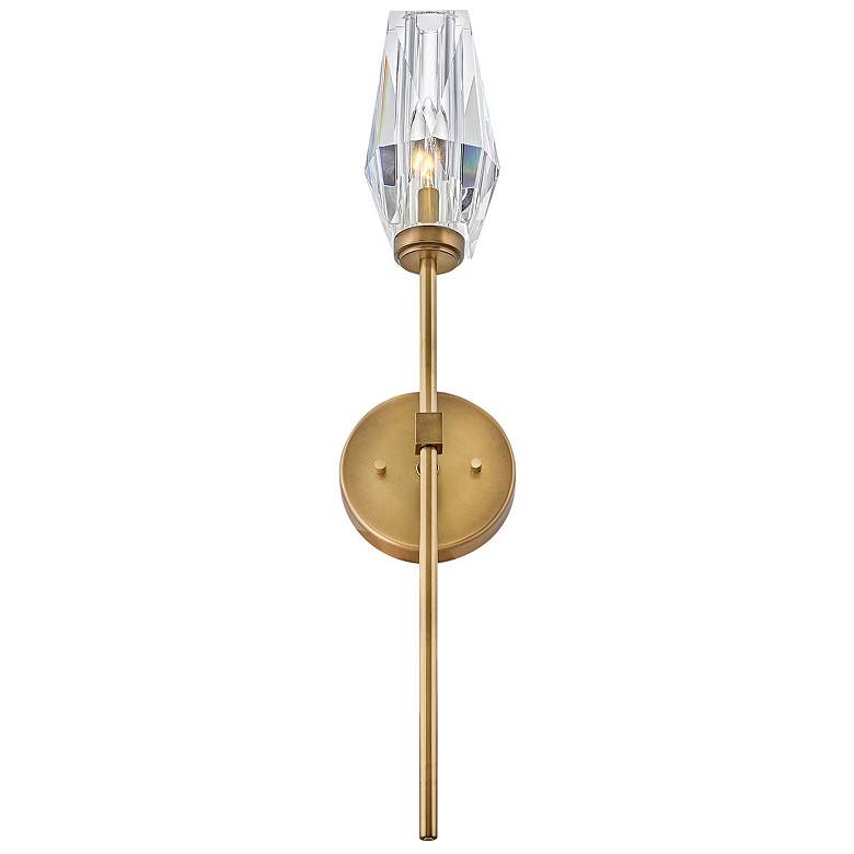 Image 3 Hinkley Ana 25" High Modern Brass and Clear Faceted Glass Wall Sconce more views