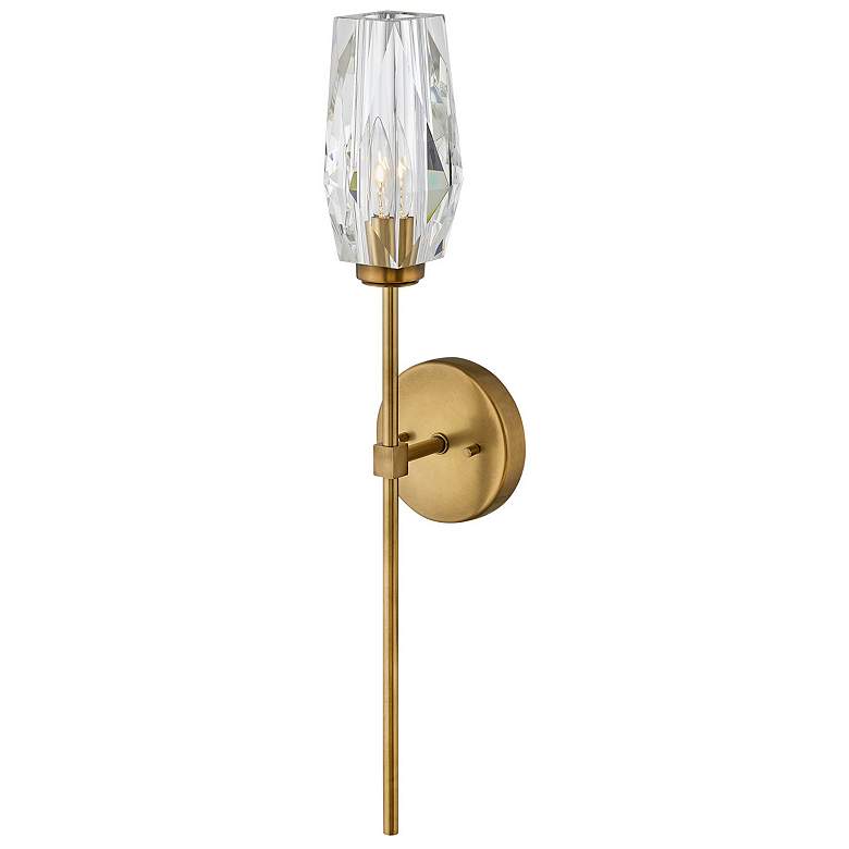 Image 6 Hinkley Ana 25" High Modern Brass and Clear Faceted Glass Wall Sconce more views