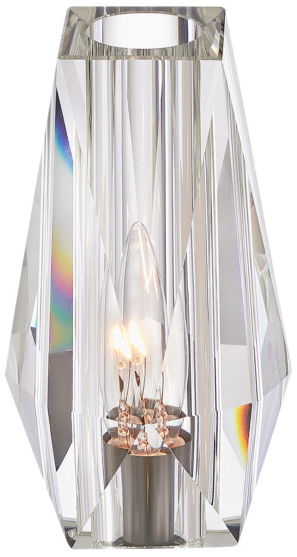 Hinkley Ana 25" High Modern Brass and Clear Faceted Glass Wall Sconce