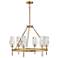 Hinkley Ana 30" Wide Heritage Brass and Crystal Round Ring Chandelier