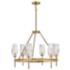 Hinkley Ana 30" Wide Heritage Brass and Crystal Round Ring Chandelier