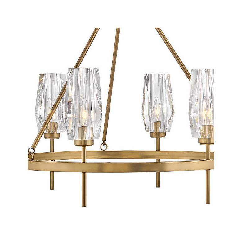 Image 2 Hinkley Ana 30" Wide Heritage Brass and Crystal Round Ring Chandelier more views