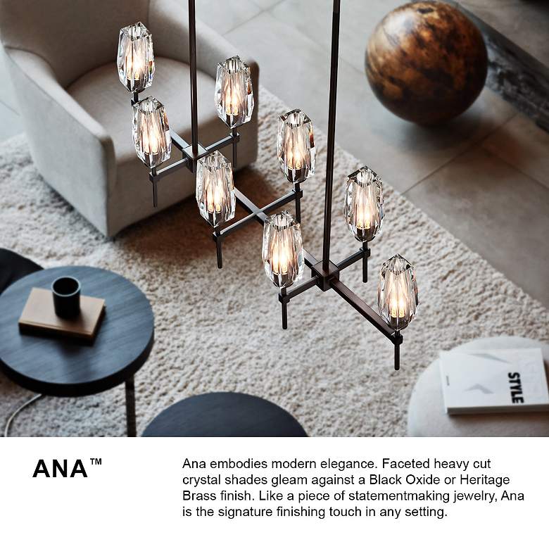 Image 7 Hinkley Ana 46" Wide Black Oxide 8-Light Linear Chandelier more views