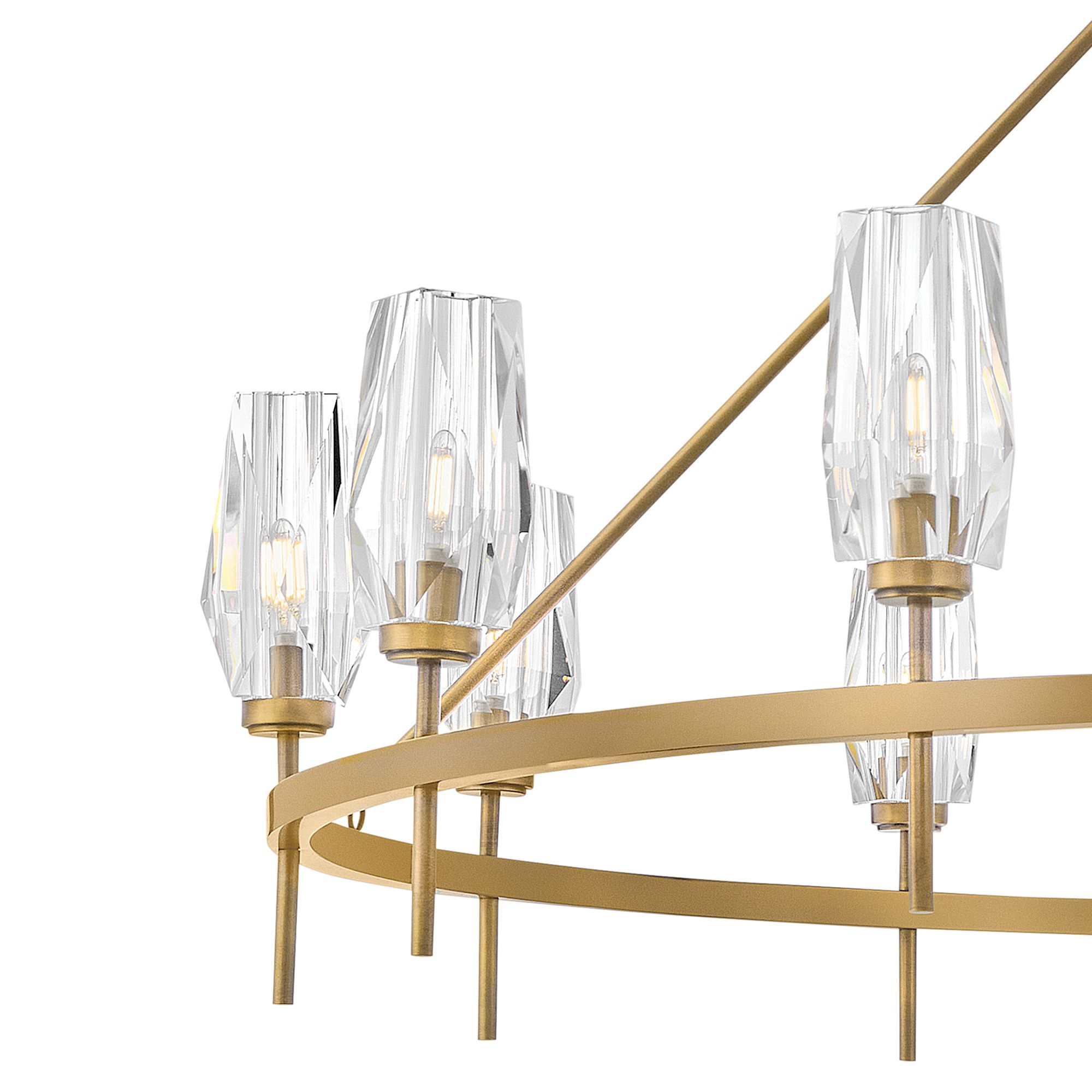Hinkley Ana Extra Large Single Tier Chandelier Heritage Brass