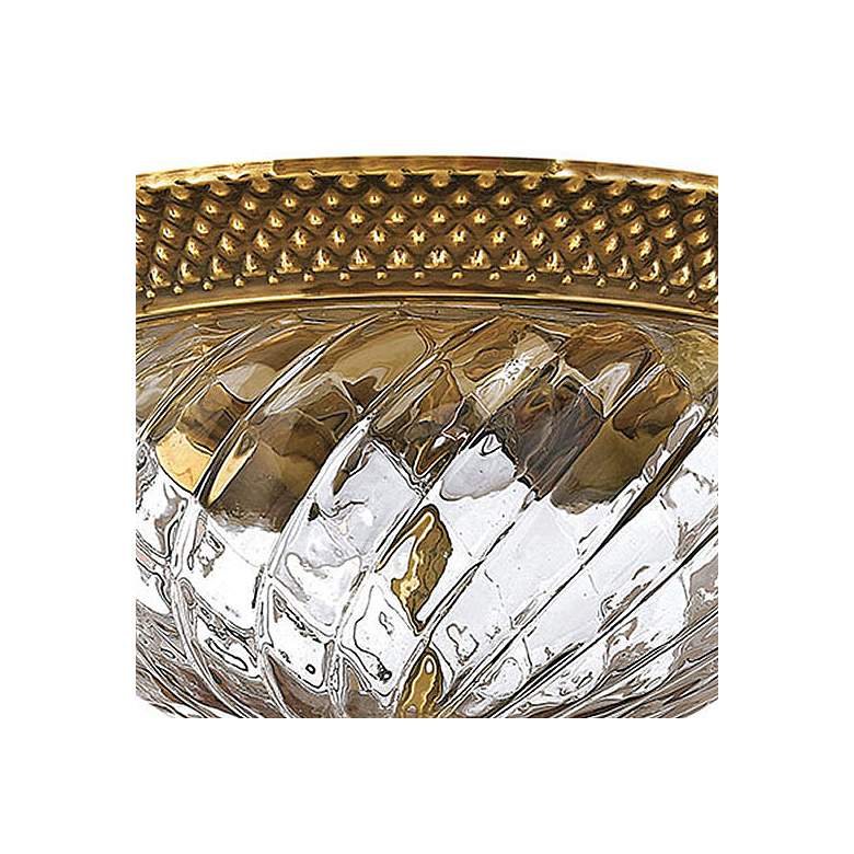 Image 2 Hinkley Anana Plantation 12" Wide Glass and Brass Ceiling Light more views