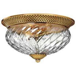 Hinkley Anana Plantation 16" Optic Glass and Brass Ceiling Light