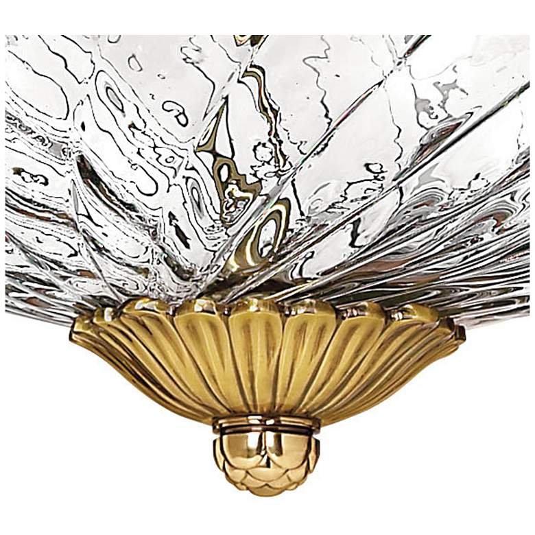 Image 5 Hinkley Anana Plantation 16" Optic Glass and Brass Ceiling Light more views