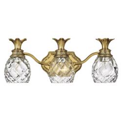 Hinkley Anana Plantation 21 1/2" Wide Antique Brass 3-Light Bath Light
