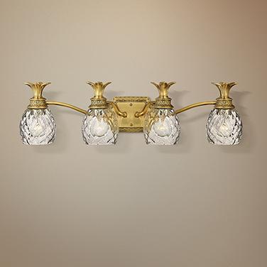 Hinkley Anana Plantation 28 1/2" Wide Antique Brass 4-Light Bath Light