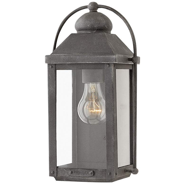 Image 1 Hinkley Anchorage 13" High Aged Zinc LED Outdoor Wall Light