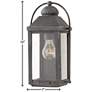 7_Hinkley Anchorage 13" High Aged Zinc LED Outdoor Wall Light more views