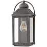 Hinkley Anchorage 13" High Aged Zinc Outdoor Wall Light
