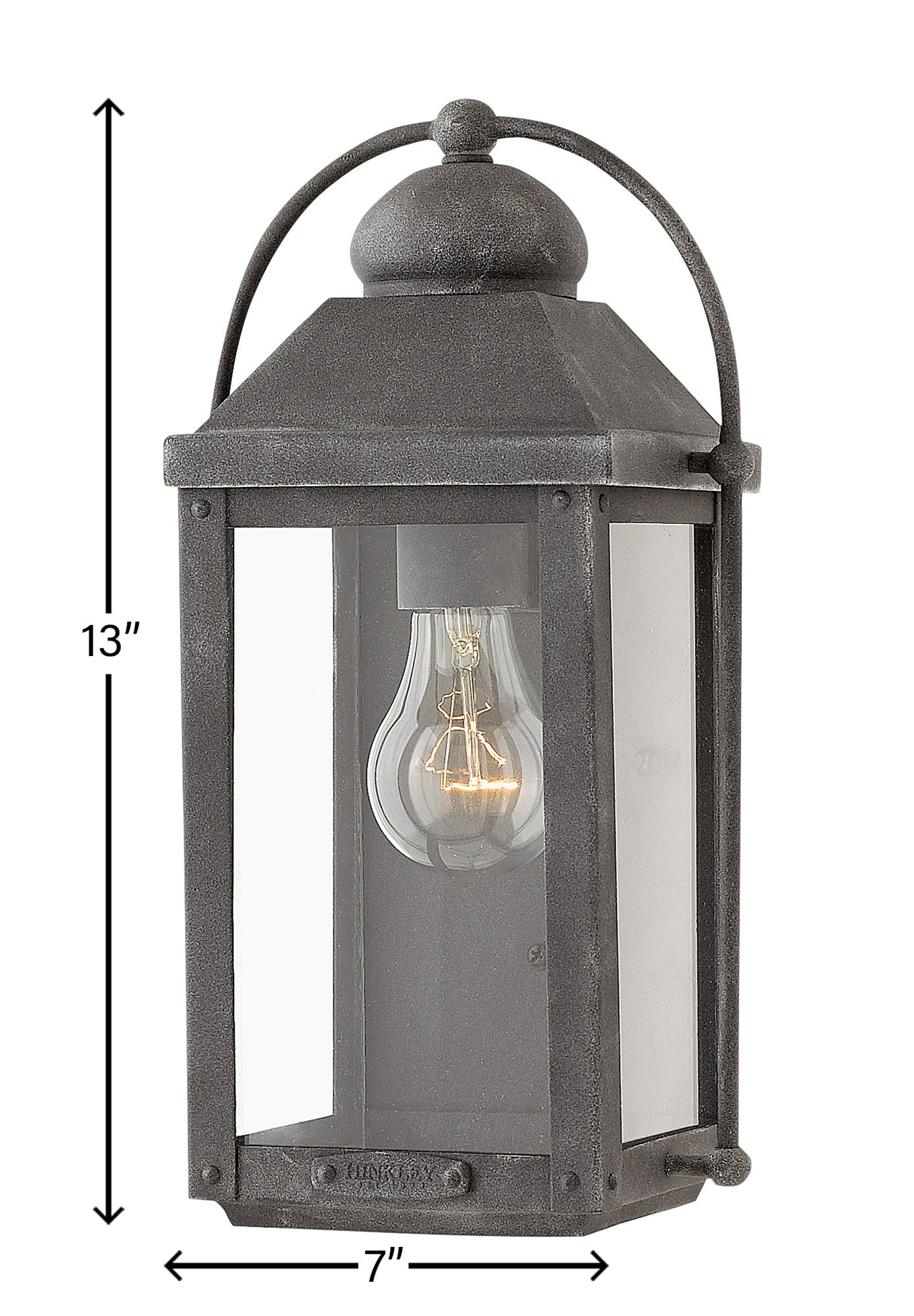 Hinkley Anchorage 13" High Aged Zinc Outdoor Wall Light