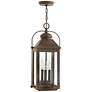 Hinkley Anchorage 23 3/4" High Oiled Bronze Outdoor Hanging Light