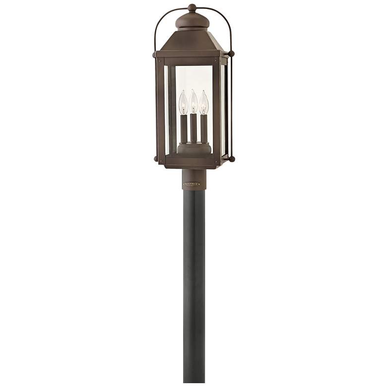 Image 1 Hinkley Anchorage 24 1/4" Oiled Bronze Lantern Outdoor Post Light