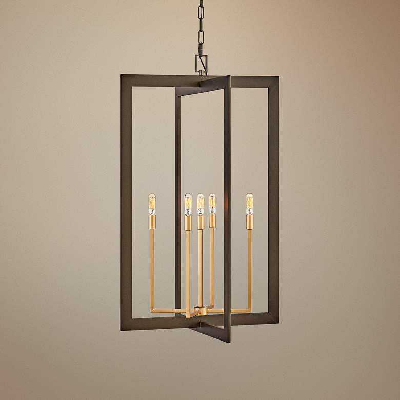 Image 1 Hinkley Anders 22" Wide Metallic Matte Bronze 5-Light Foyer Pendant