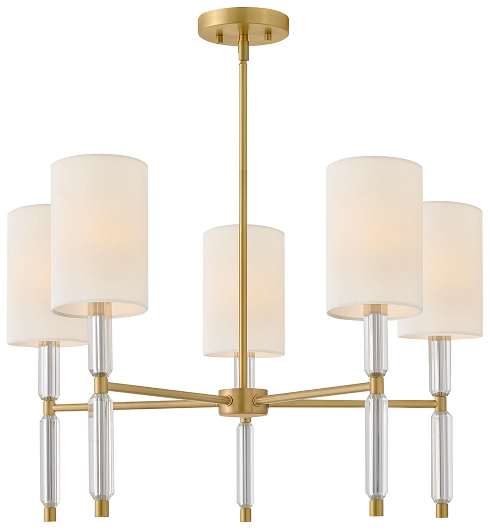 Hinkley Anika Medium Chandelier 28" Lacquered Brass