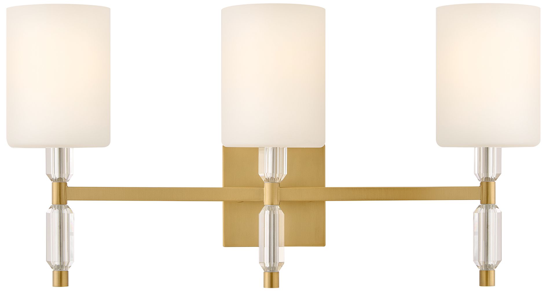 Hinkley Anika Medium Three Light Vanity 23.25" Lacquered Brass