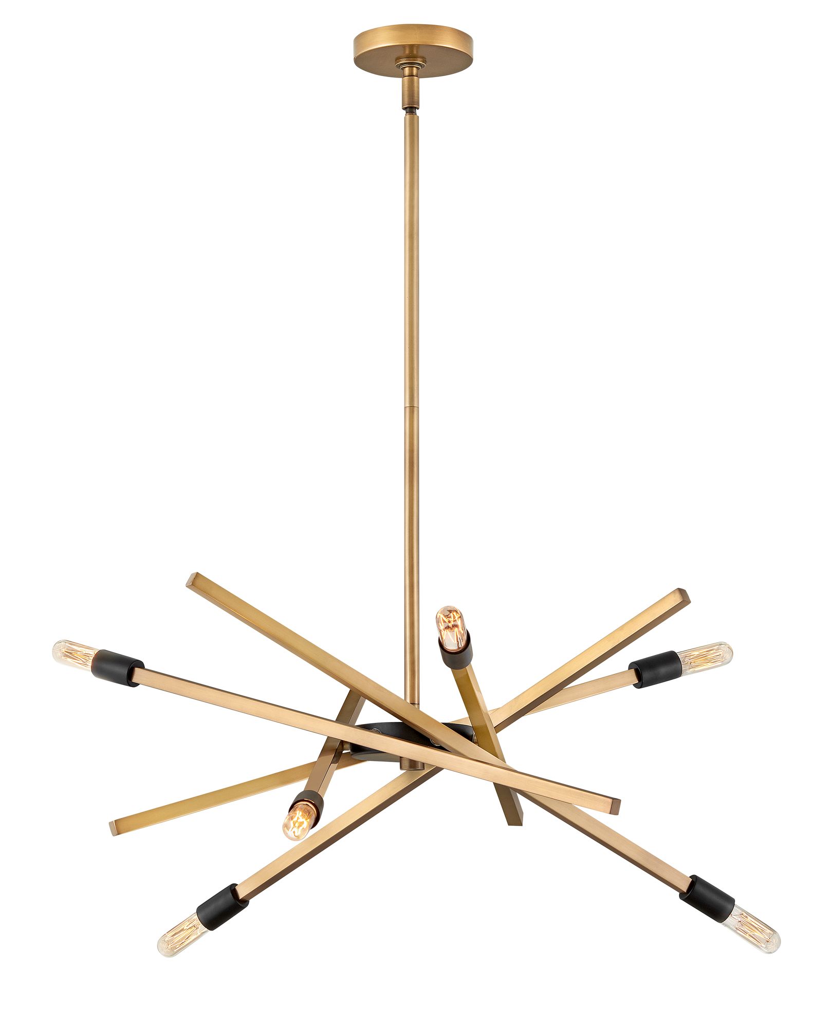 Image 2 Hinkley Archer 26" Wide 6-Light Modern Brass Sputnik Chandelier more views
