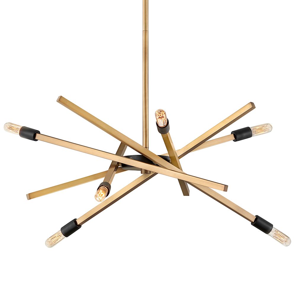 Image 3 Hinkley Archer 26" Wide 6-Light Modern Brass Sputnik Chandelier more views